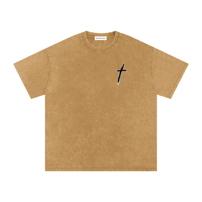 KBTO Snow Washed Oversized Cotton T-Shirt