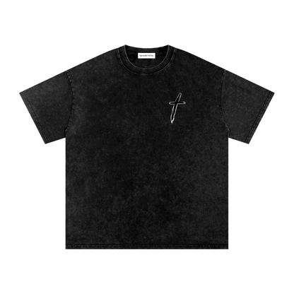 KBTO Snow Washed Oversized Cotton T-Shirt