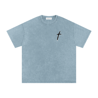 KBTO Snow Washed Oversized Cotton T-Shirt