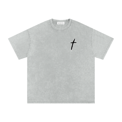 KBTO Snow Washed Oversized Cotton T-Shirt