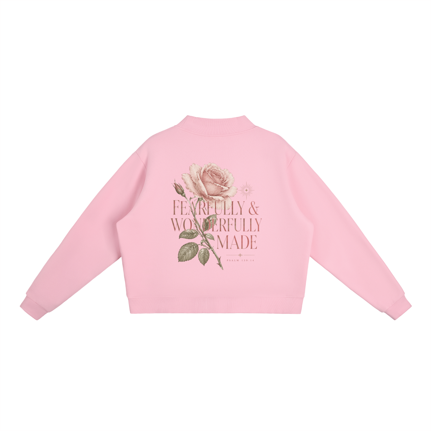 Essential Women Fleece Mock-Neck Crew Sweatshirt